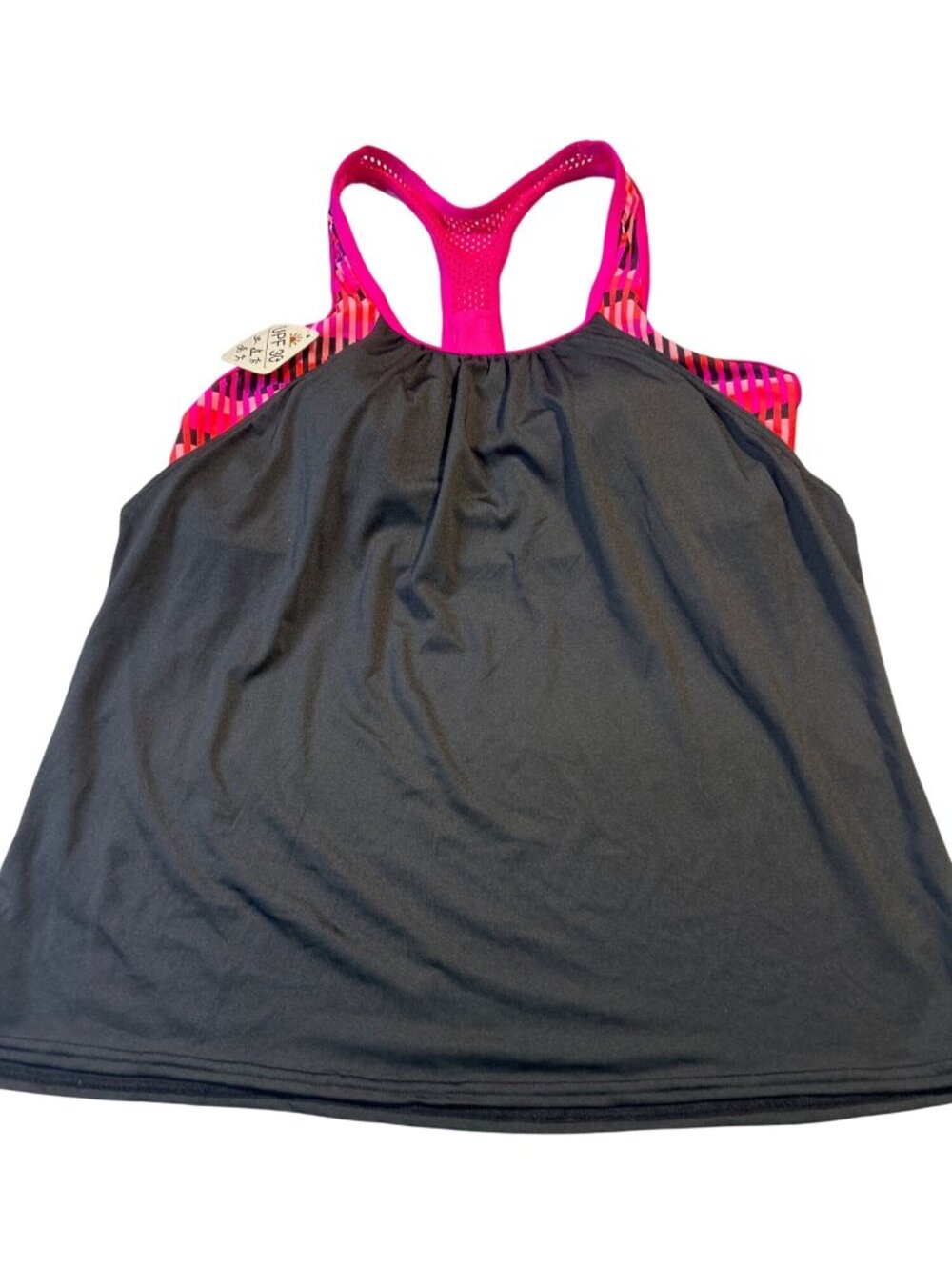 ZeroXPosur Womens S Tank Top Cross Straps Activewear UPF 30+